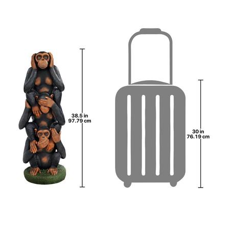 Design Toscano Hear No Evil, See No Evil, Speak No Evil Monkeys Grand-Scale Statue EU48801